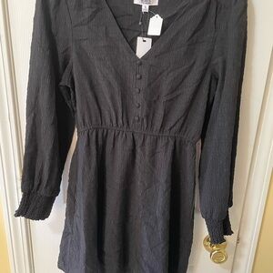 BB Dakota by Steve Madden Black Textured Mini Dress Size S NWT ✨